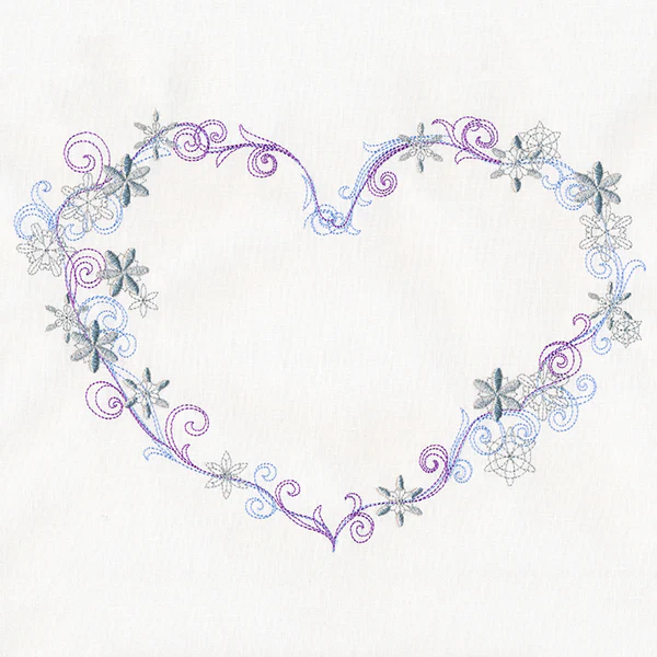 Delicate Frosted Heart