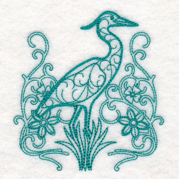 Delicate Heron Doodle (Vintage) - Image 5