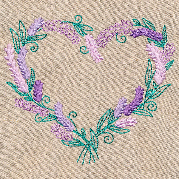 Delicate Lavender Heart Wreath - Image 3