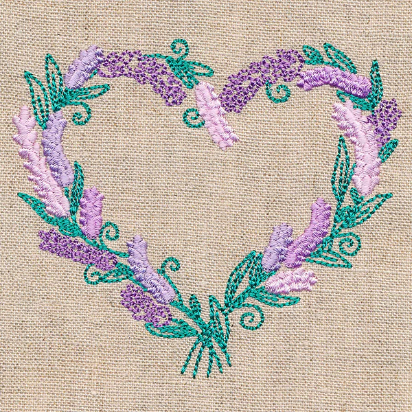 Delicate Lavender Heart Wreath - Image 4