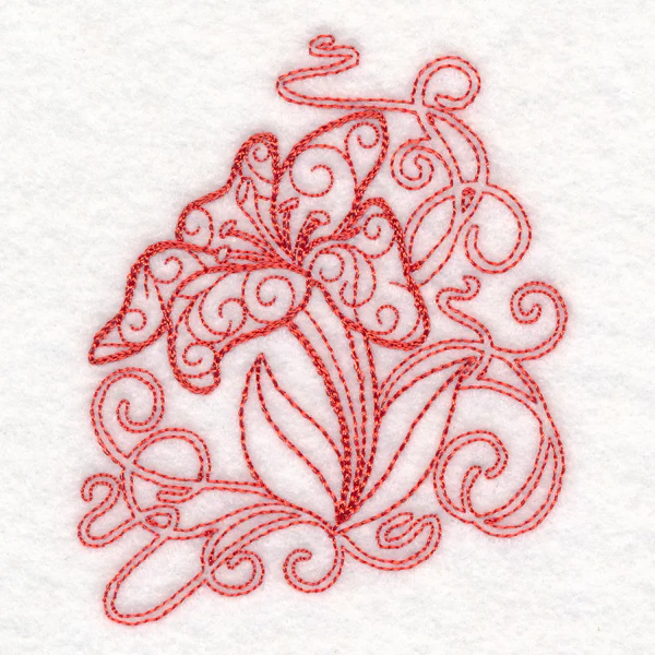 Delicate Lily Doodle (Vintage) - Image 5