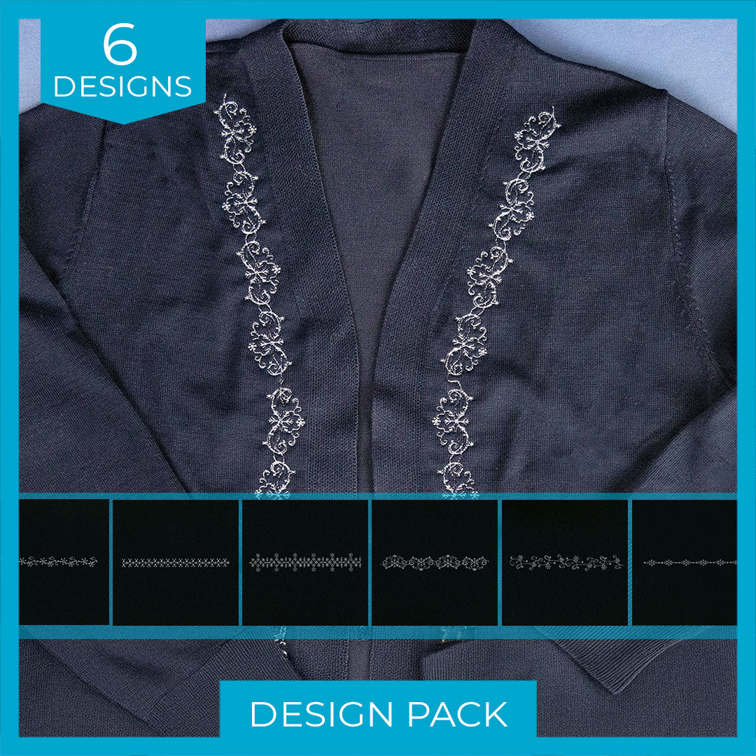 Delicate Snowflake Border Design Pack - Image 7