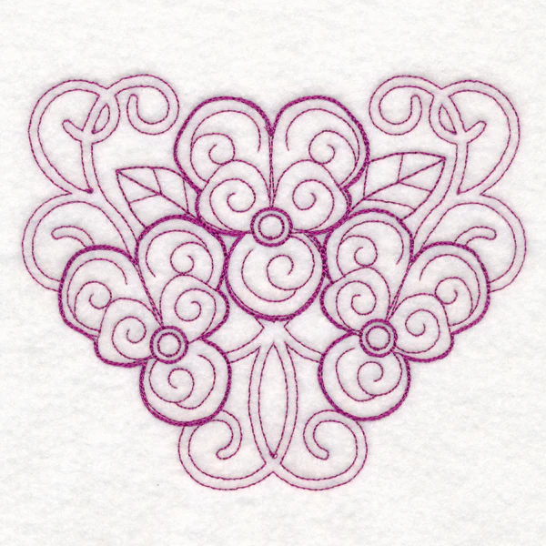 Delicate Violet Doodle (Vintage) - Image 3