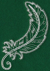 Delicate Whitework Feather - Image 5