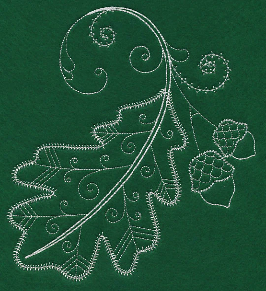 Delicate Whitework Oak Leaf - Image 6