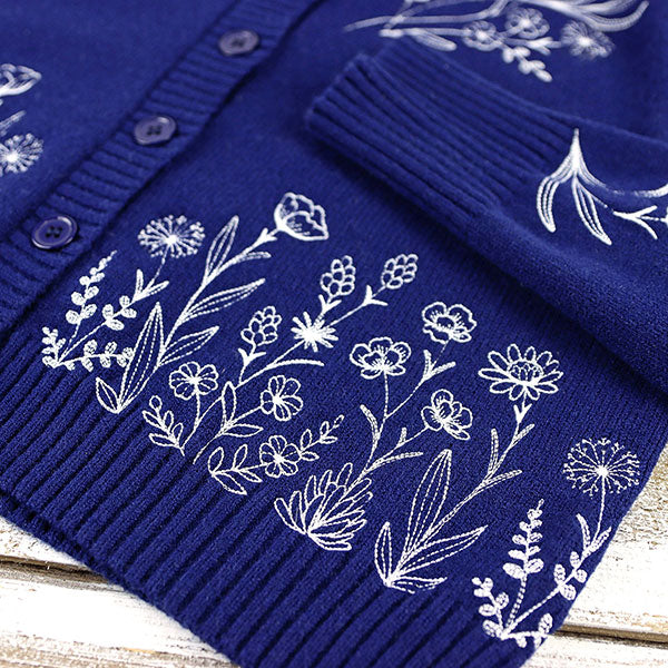 Delicate Wildflower Meadow Border (Whitework) - Image 7