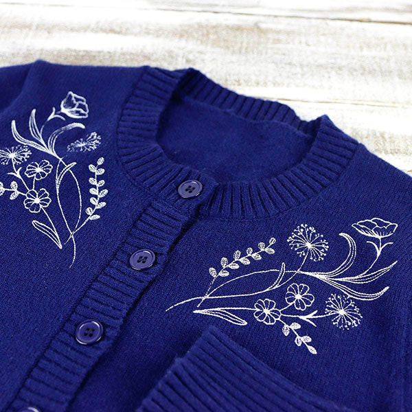 Delicate Wildflower Spray (Whitework) - Image 14