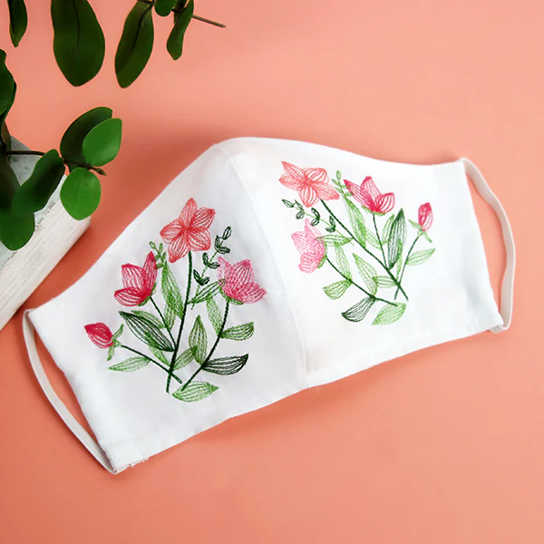 Delicate Wildflowers Mask Motif - Image 6