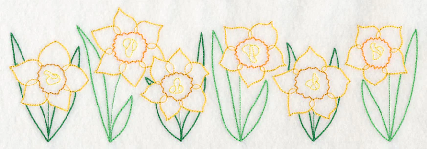 Delightful Daffodil Border (Vintage)