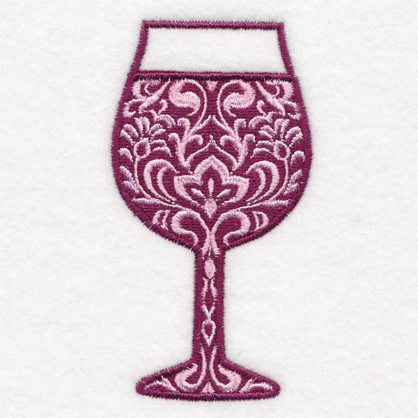 Delightful Damask Wine Glass - Image 5