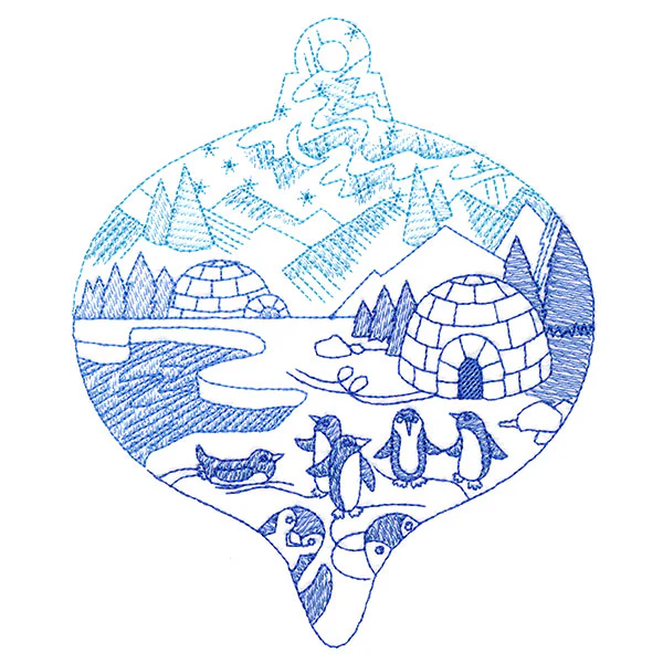 Delightful Penguin Ornament Scene - Image 3