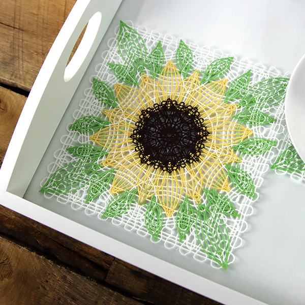 Delightful Sunflower Granny Square (Battenburg Lace) - Image 8