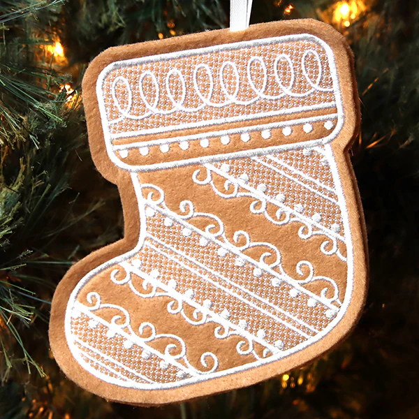 Deluxe Gingerbread Cookie - Stocking (In-the-Hoop) - Image 6