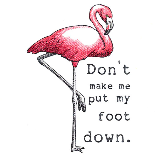 Don't Make Me Put My Foot Down Flamingo - Image 8