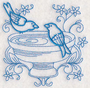 Doodle Birds and Birdbath - Image 3