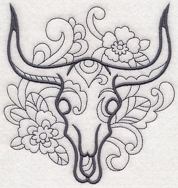 Doodle Steer Skull - Image 2