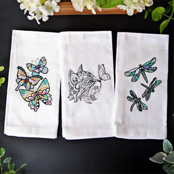 Doodle Treasure - Kitten and Butterfly (Blackwork) - Image 4