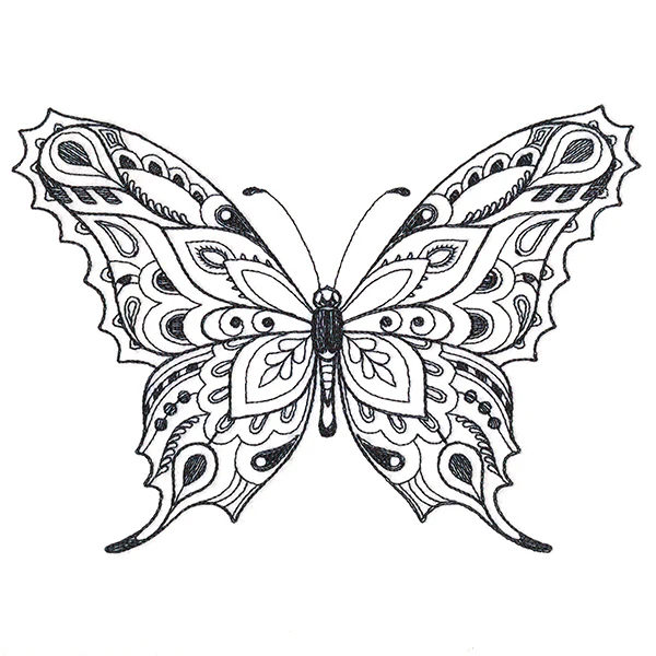 Doodle Treasures - Butterfly (Blackwork) - Image 5