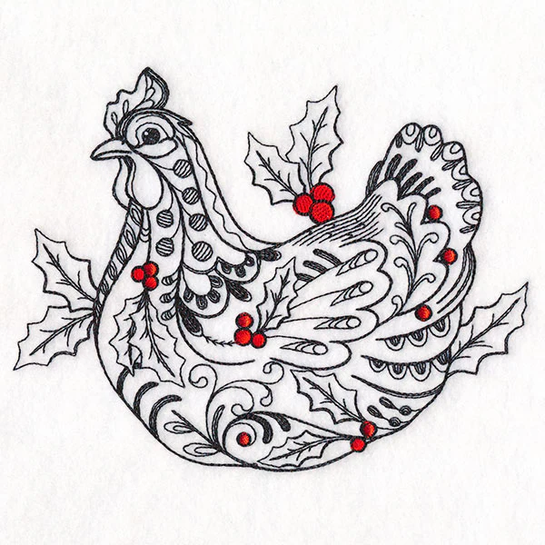 Doodle Treasures - Christmas Hen - Image 4