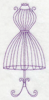 Dress Form 5 (Redwork) - Image 3