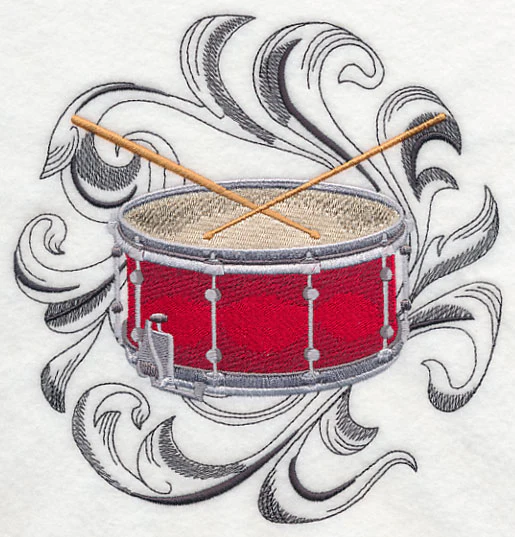Drum with Baroque Background