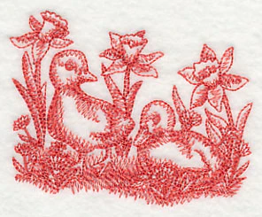 Ducklings and Daffodils (Toile) - Image 4