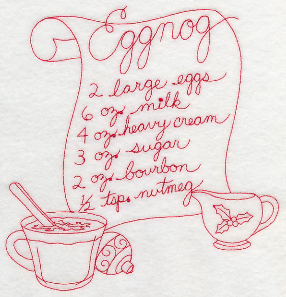 Eggnog (Redwork) - Image 5
