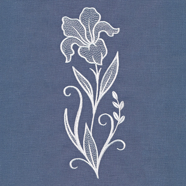 Classic Blooms Tall Border 1 (Whitework) - Image 2