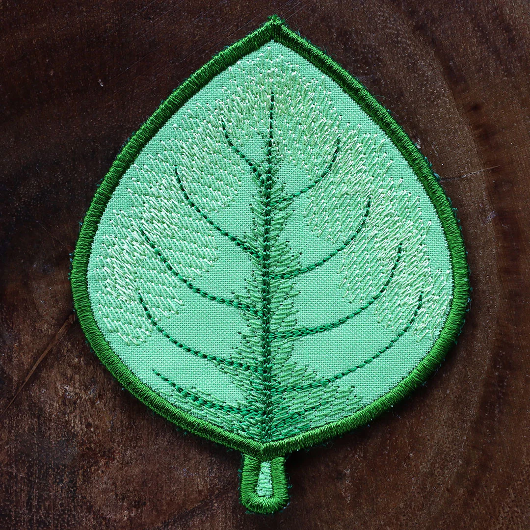Autumn Cottonwood Leaf Coaster (In-the-Hoop) - Image 2