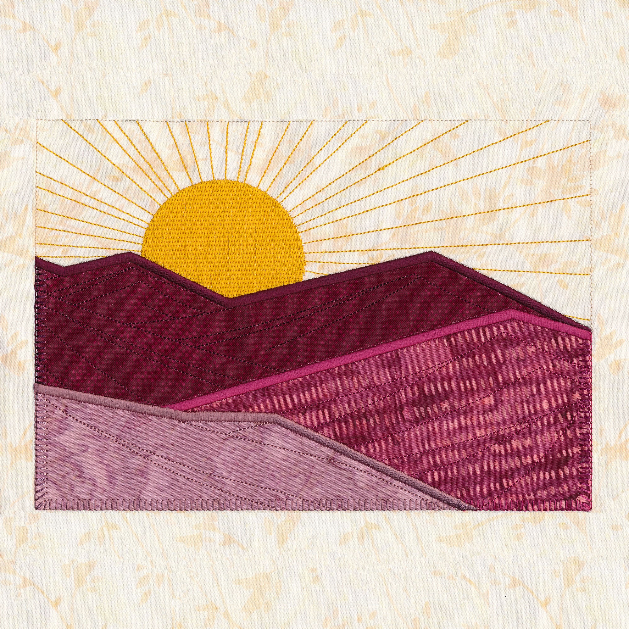 Sunset Mountain Landscape Applique Set - Image 7
