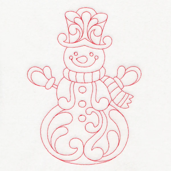 Elegant Christmas Quilting - Snowman (Double Run)