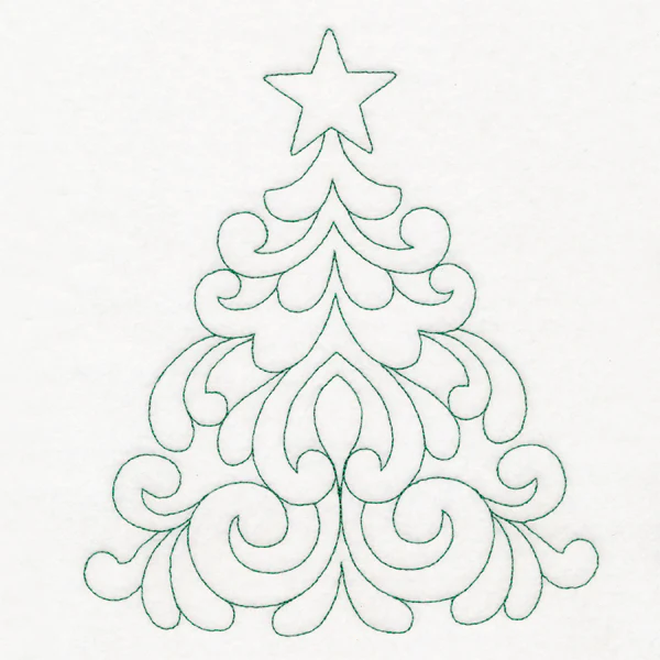 Elegant Christmas Quilting - Tree (Double Run)