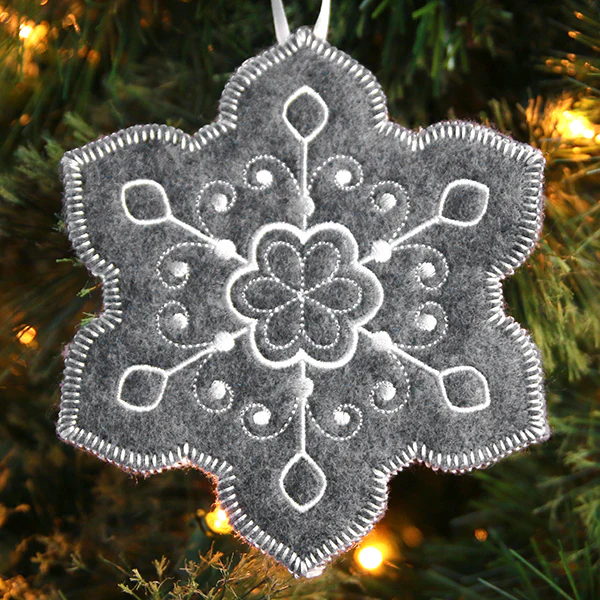 Elegant Christmas Snowflake Ornament (In-the-Hoop) - Image 6