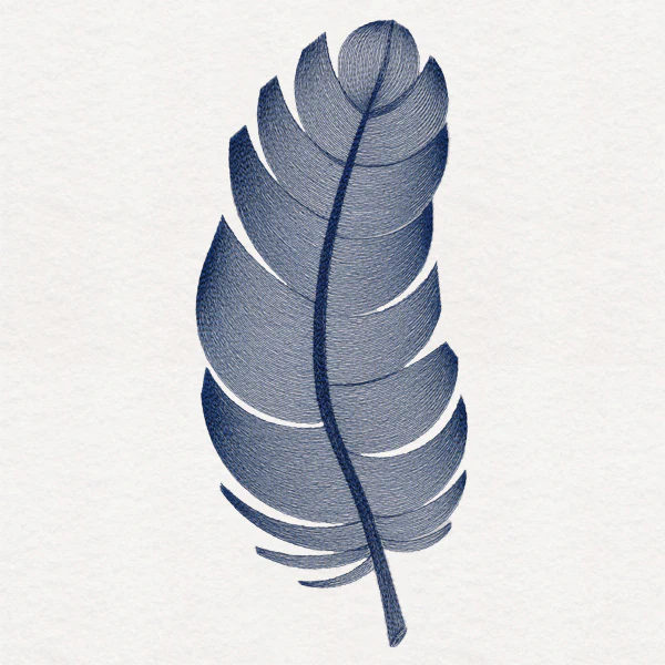 Elegant Etching Feather