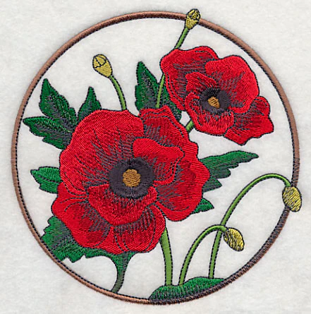Elegant Flower Circle - Poppy - Image 3
