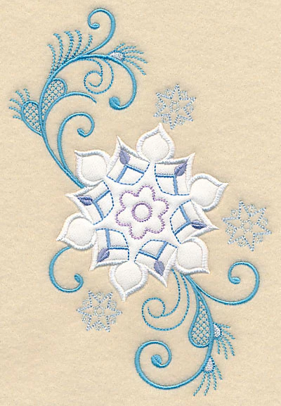 Elegant Snowflake Spray (Applique) - Image 3