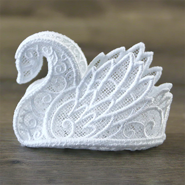 Elegant Swan in 3D (Lace) - Image 6