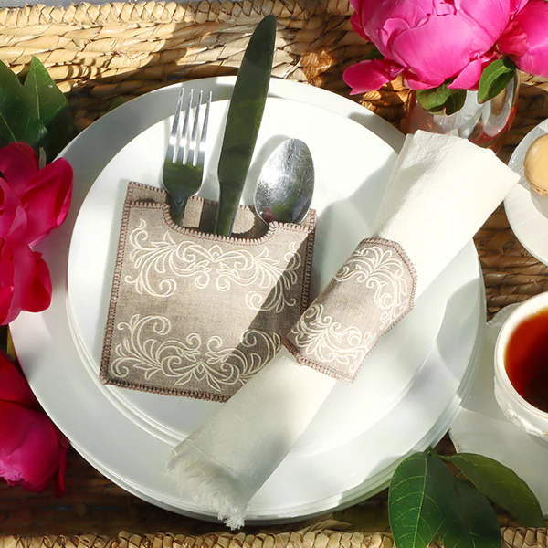 Elegant Swirls Napkin Ring (In-the-Hoop) - Image 3