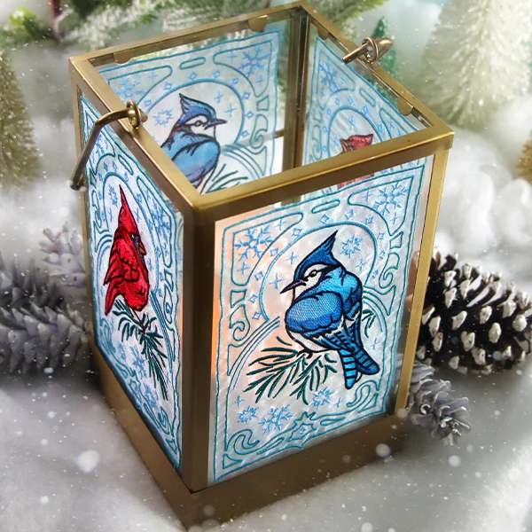 Elegant Winter Bird Panel - Blue Jay - Image 6