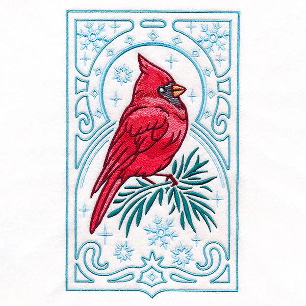 Elegant Winter Bird Panel - Cardinal - Image 4