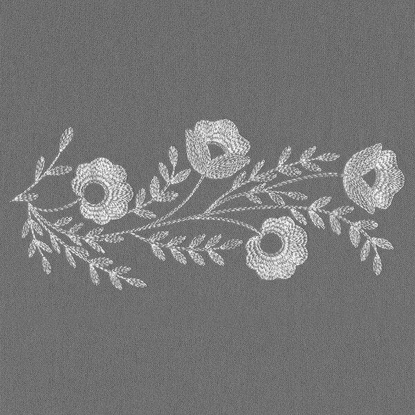 Embellished with Blooms Border (Whitework) - Image 5