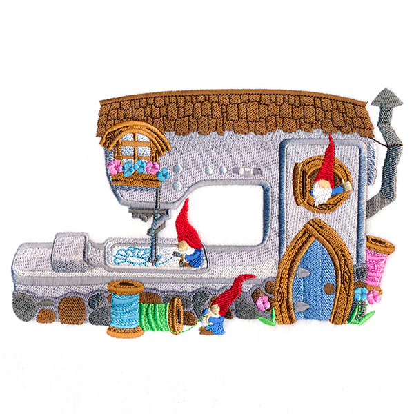 Embroidery Machine Gnome House - Image 3