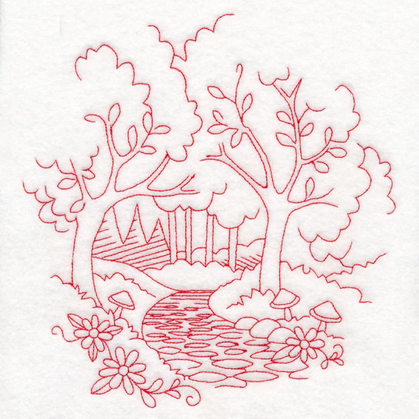 Enchanted Fairy Tale - Forest (Redwork) - Image 6