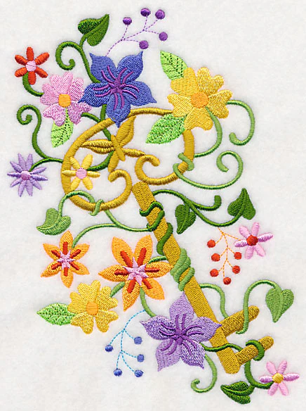 Enchanted Key in Flowers - Image 2