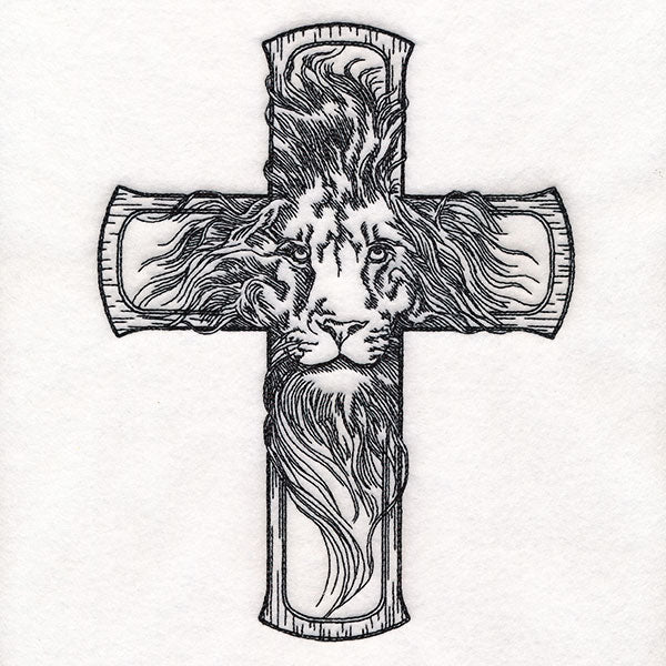 Etched Lion Cross - Image 3