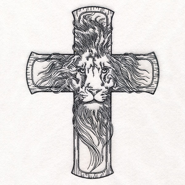 Etched Lion Cross - Image 4