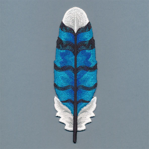 Exquisite Blue Jay Feather (In-the-Hoop) - Image 2