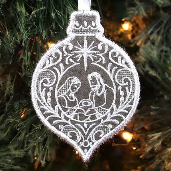 Exquisite Holy Family Ornament (In-the-Hoop) - Image 2