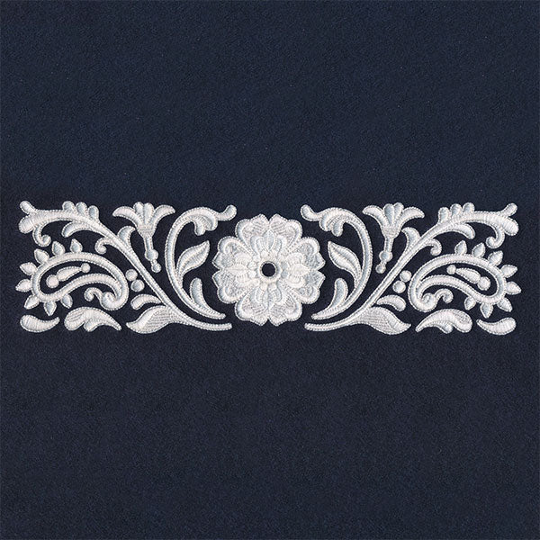 Exquisite Western Paisley Border (Whitework) - Image 5