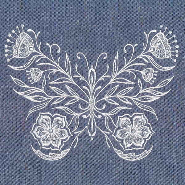 Exquisite Whitework Butterfly - Image 5